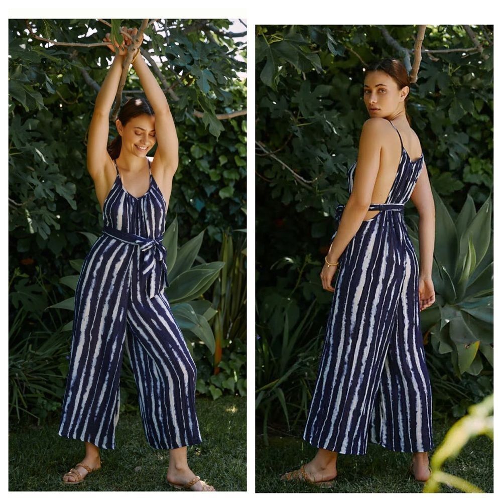 NWT Anthropologie Mason Tie-Front Jumpsuit